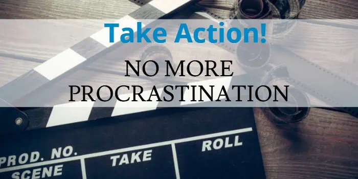 Take action, clapper board and film